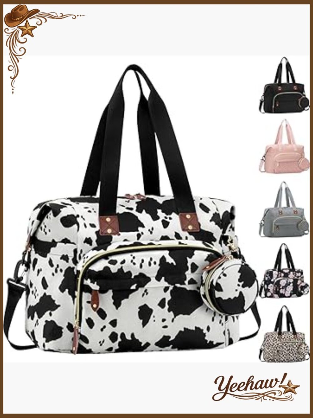 Large Diaper Bag Tote with 10 Pockets, Travel Baby Bag, Waterproof Polyester,